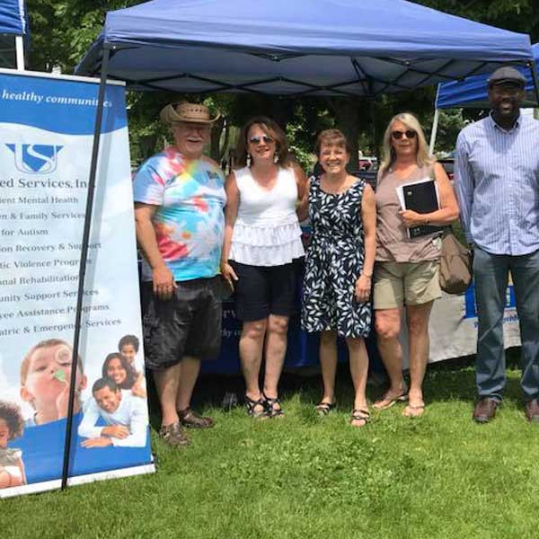 Volunteers at the 2018 Particle Accelerator fundraiser in Putnam, CT to benefit United Services mental health services.